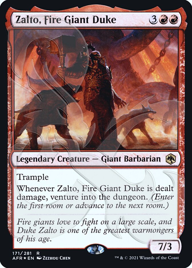 Zalto, Fire Giant Duke (Ampersand Promo) [Dungeons & Dragons: Adventures in the Forgotten Realms Promos] | Cracking-Singles