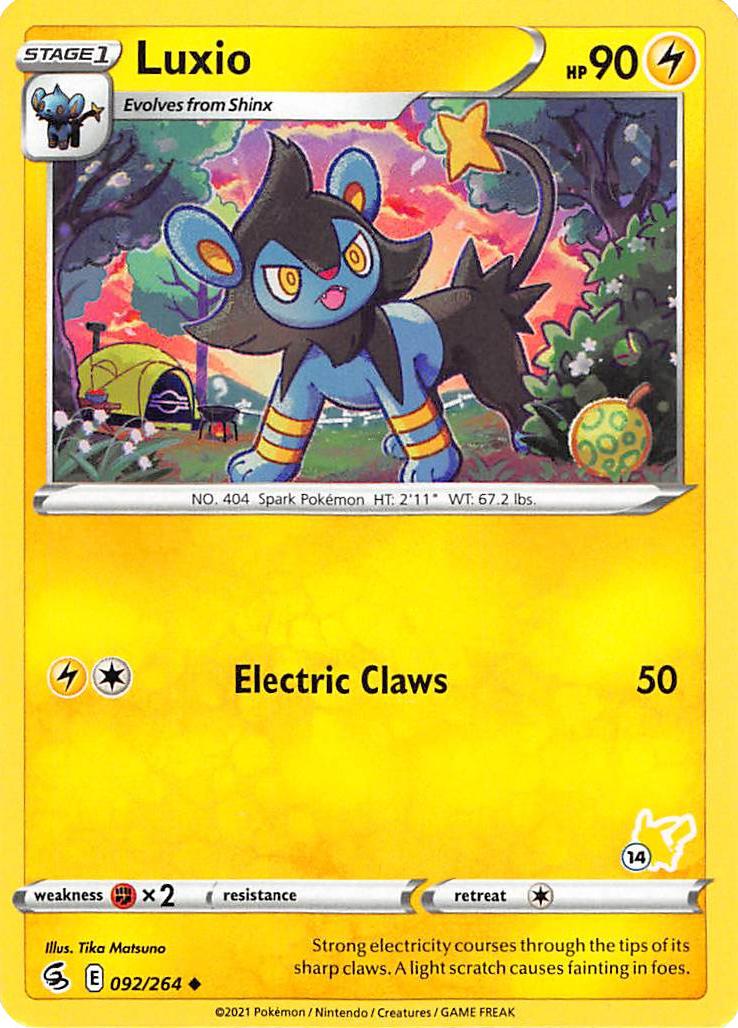 Luxio (092/264) (Pikachu Stamp #14) [Battle Academy 2022] | Cracking-Singles