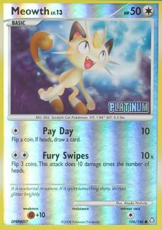 Meowth (106/146) [Burger King Promos: 2009 Collection] | Cracking-Singles