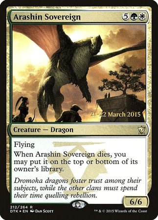 Arashin Sovereign [Dragons of Tarkir Promos] | Cracking-Singles