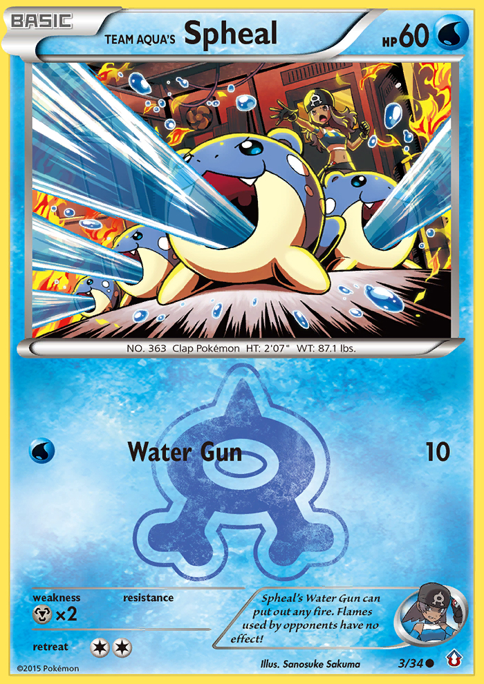 Team Aqua's Spheal (3/34) [XY: Double Crisis] | Cracking-Singles