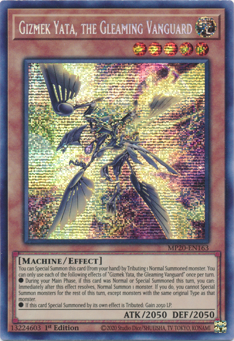 Gizmek Yata, the Gleaming Vanguard [MP20-EN163] Prismatic Secret Rare | Cracking-Singles