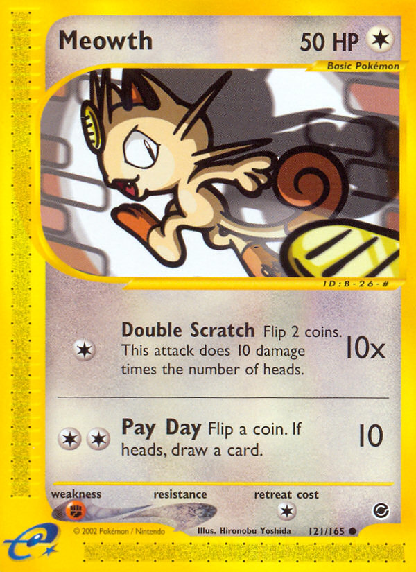 Meowth (121/165) [Expedition: Base Set] | Cracking-Singles