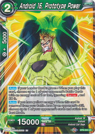 Android 16, Prototype Power [BT9-043] | Cracking-Singles