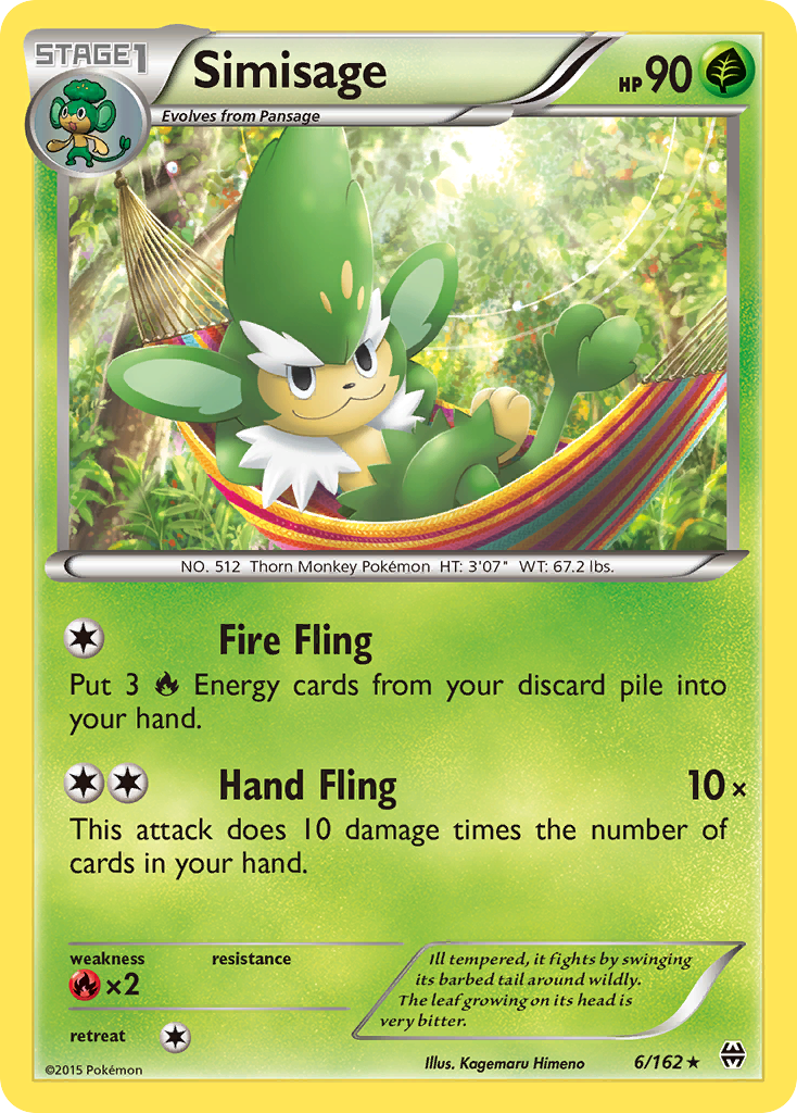 Simisage (6/162) [XY: BREAKthrough] | Cracking-Singles