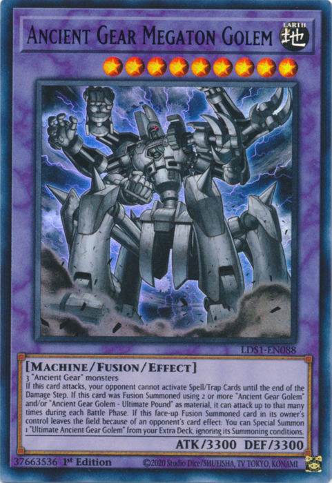 Ancient Gear Megaton Golem (Blue) [LDS1-EN088] Ultra Rare | Cracking-Singles