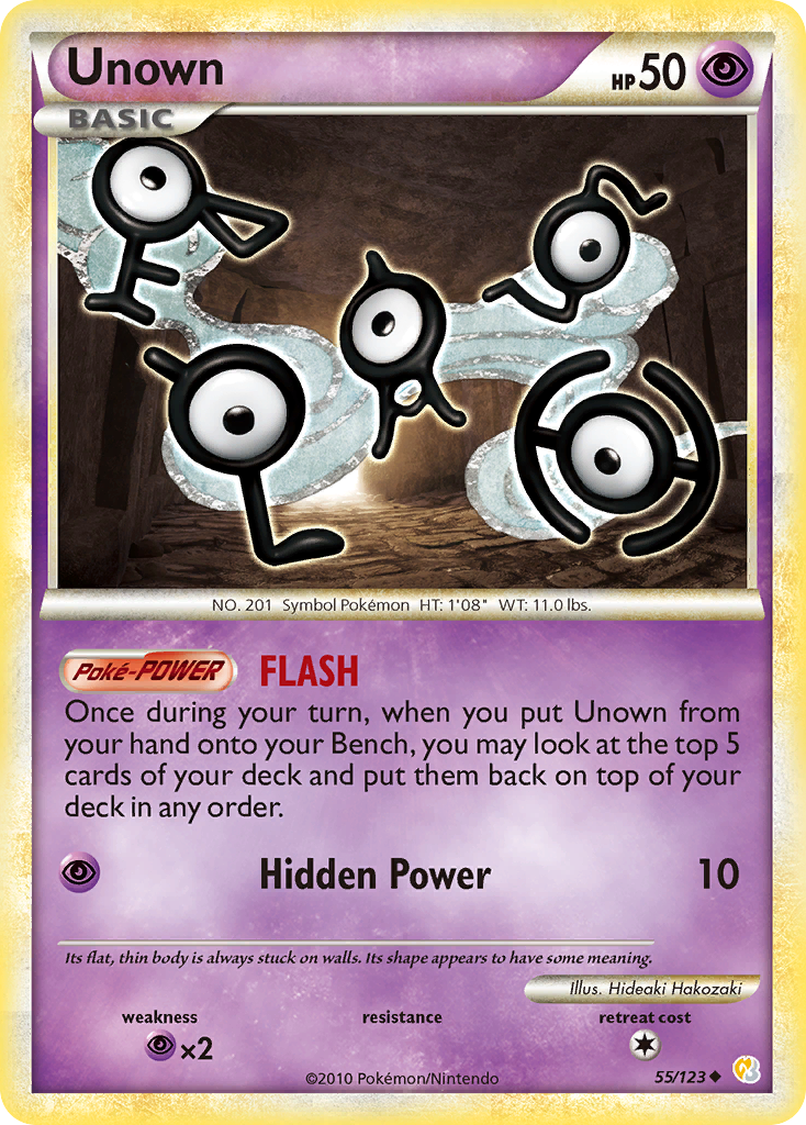 Unown (55/123) [HeartGold & SoulSilver: Base Set] | Cracking-Singles