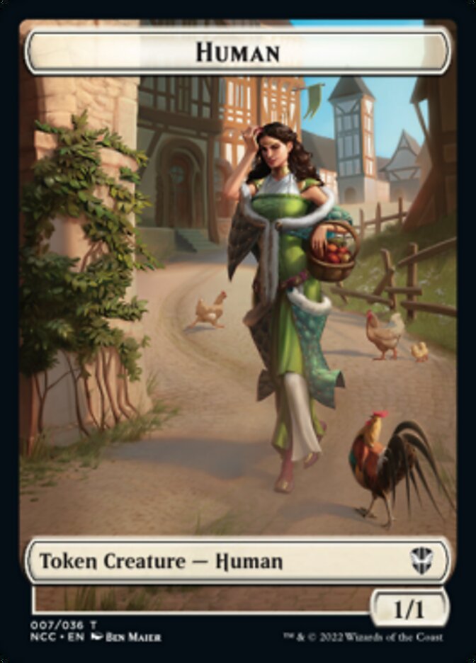 Eldrazi Spawn // Human Double-sided Token [Streets of New Capenna Commander Tokens] | Cracking-Singles