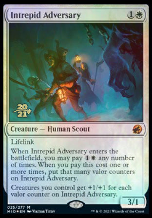 Intrepid Adversary [Innistrad: Midnight Hunt Prerelease Promos] | Cracking-Singles