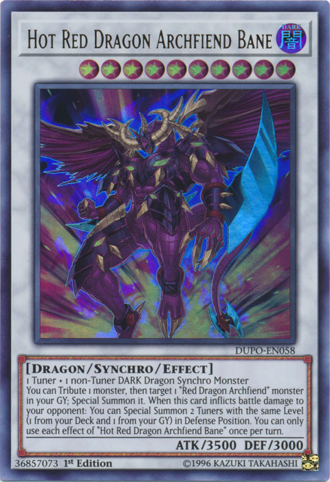 Hot Red Dragon Archfiend Bane [DUPO-EN058] Ultra Rare | Cracking-Singles