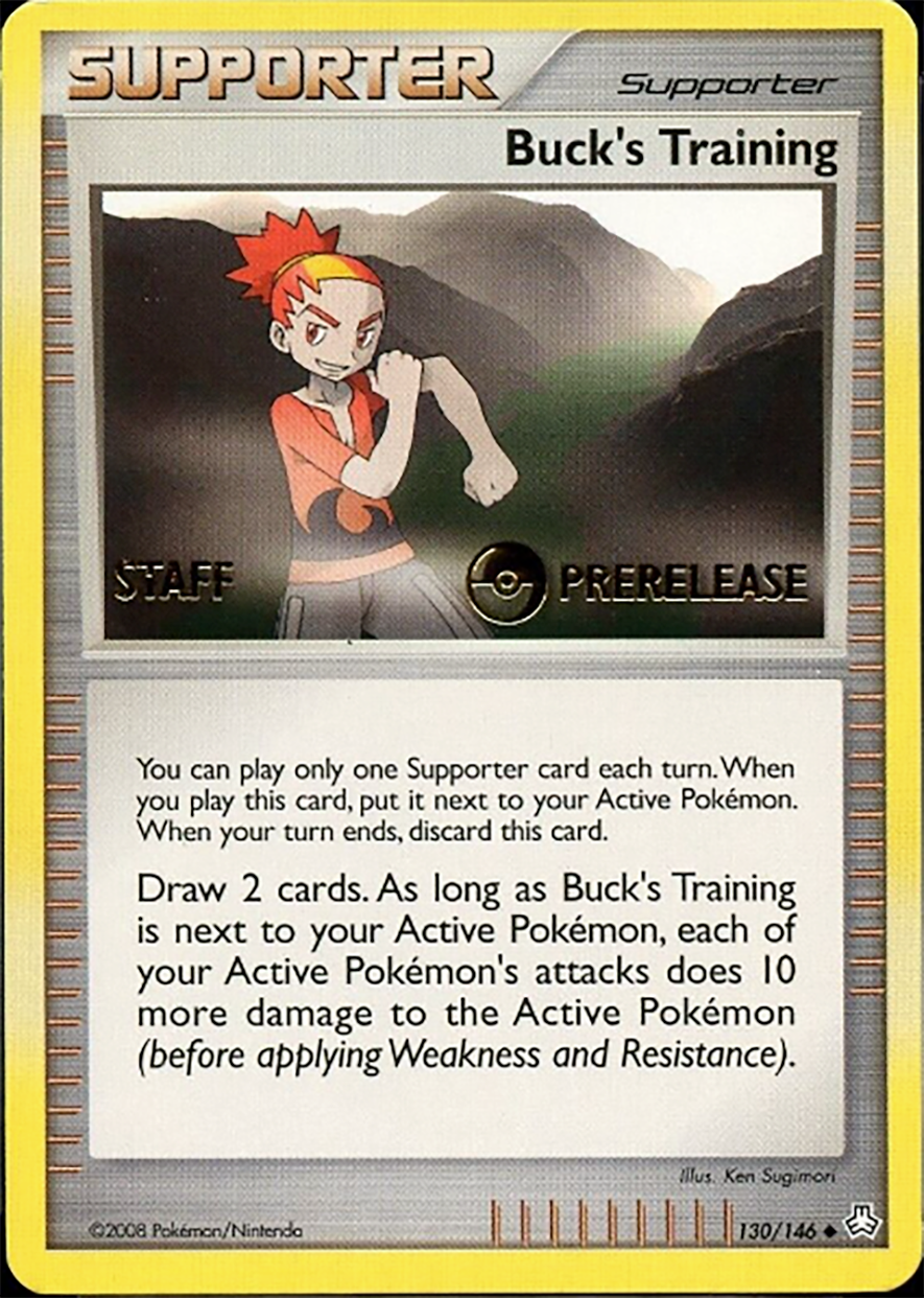 Buck's Training (130/146) (Staff Prerelease Promo) [Diamond & Pearl: Legends Awakened] | Cracking-Singles