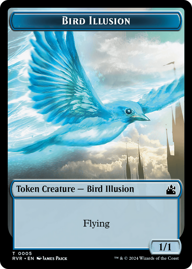 Bird // Bird Illusion Double-Sided Token [Ravnica Remastered Tokens] | Cracking-Singles