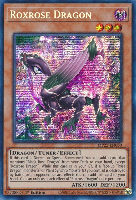 Roxrose Dragon [MP22-EN060] Prismatic Secret Rare | Cracking-Singles