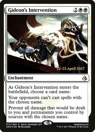 Gideon's Intervention [Amonkhet Prerelease Promos] | Cracking-Singles