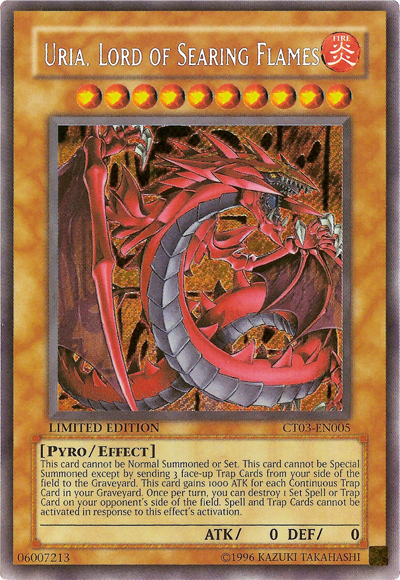 Uria, Lord of Searing Flames [CT03-EN005] Secret Rare | Cracking-Singles