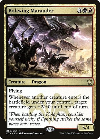 Boltwing Marauder [Dragons of Tarkir Promos] | Cracking-Singles