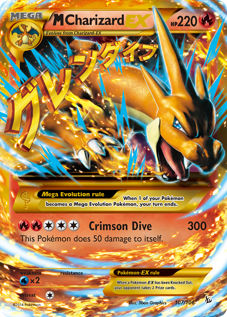 M Charizard EX (107/106) [XY: Flashfire] | Cracking-Singles