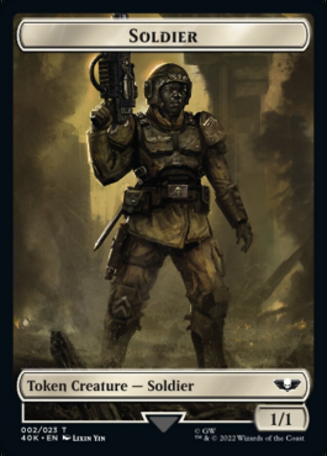 Soldier (002) // Zephyrim Double-sided Token [Universes Beyond: Warhammer 40,000 Tokens] | Cracking-Singles