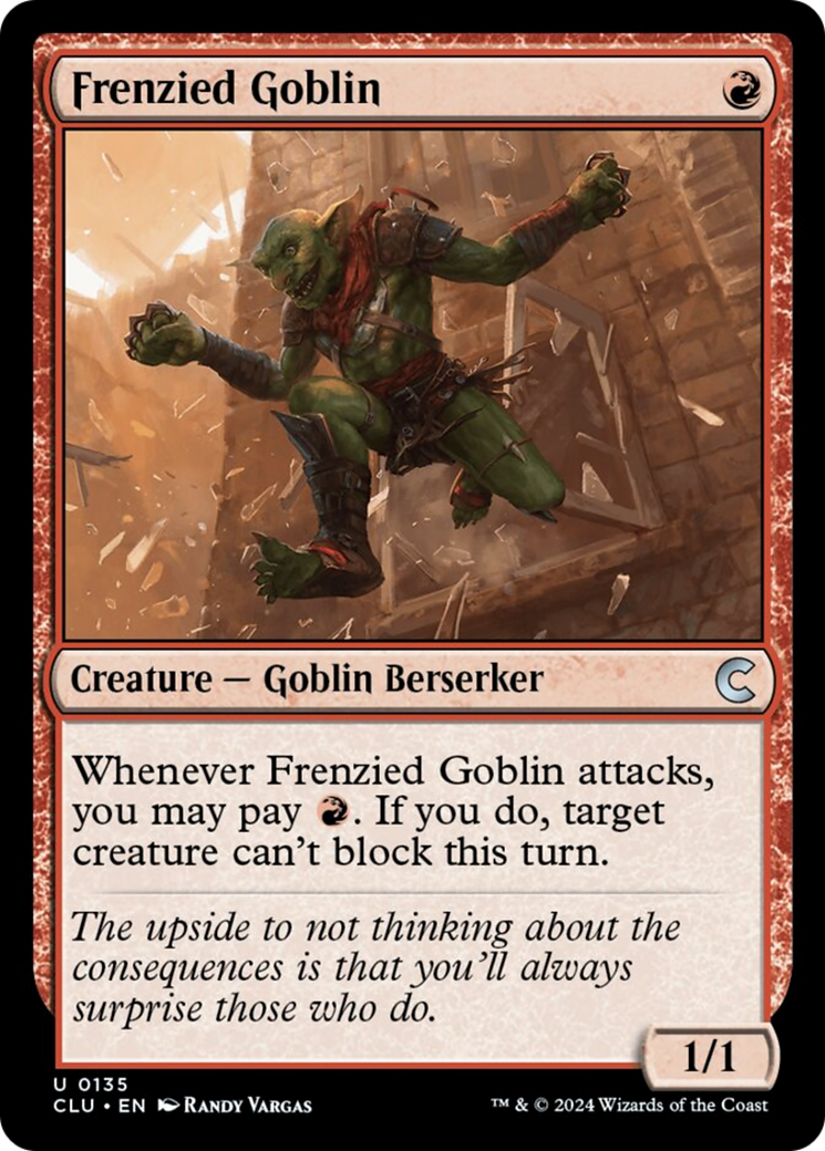 Frenzied Goblin [Ravnica: Clue Edition] | Cracking-Singles