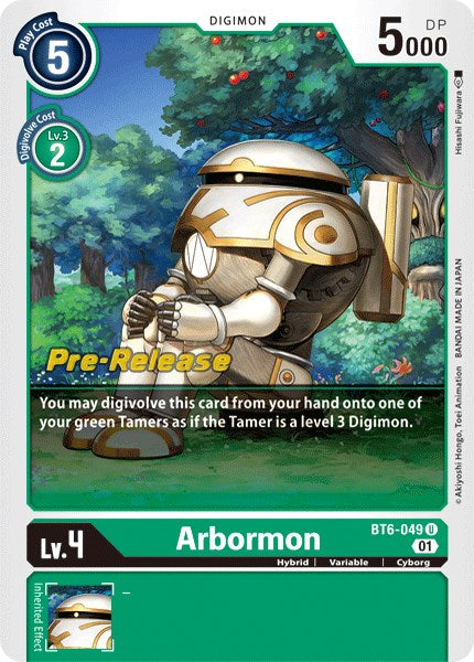 Arbormon [BT6-049] [Double Diamond Pre-Release Cards] | Cracking-Singles