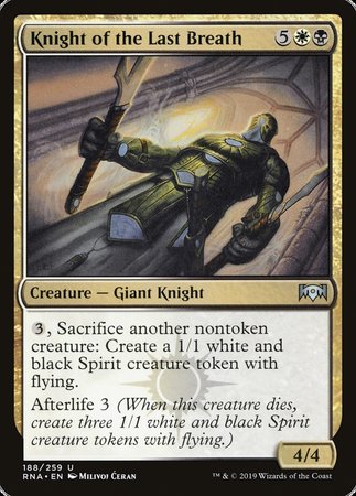 Knight of the Last Breath [Ravnica Allegiance] | Cracking-Singles