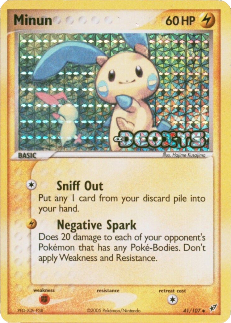 Minun (41/107) (Stamped) [EX: Deoxys] | Cracking-Singles