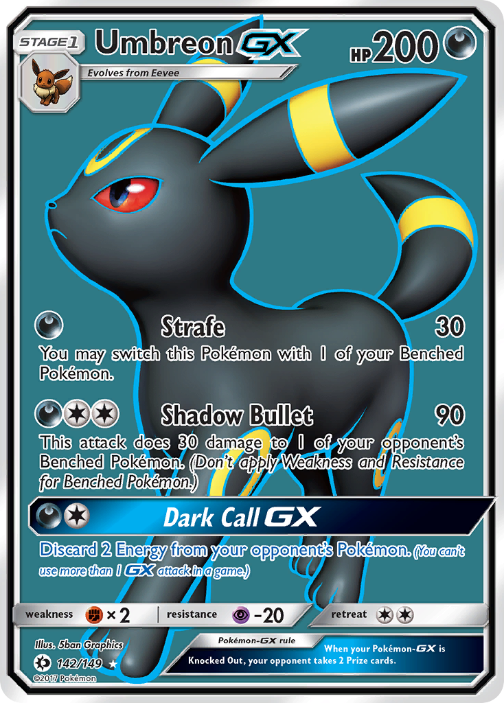 Umbreon GX (142/149) [Sun & Moon: Base Set] | Cracking-Singles