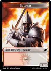 Elf Knight // Soldier Double-Sided Token [Ravnica Remastered Tokens] | Cracking-Singles