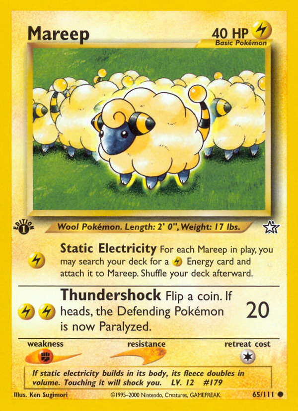 Mareep (65/111) [Neo Genesis 1st Edition] | Cracking-Singles