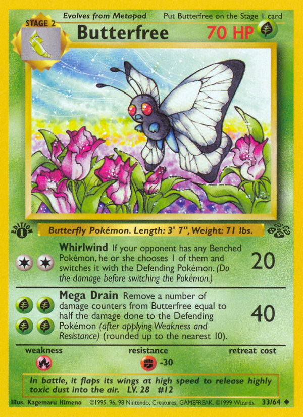 Butterfree (33/64) [Jungle 1st Edition] | Cracking-Singles