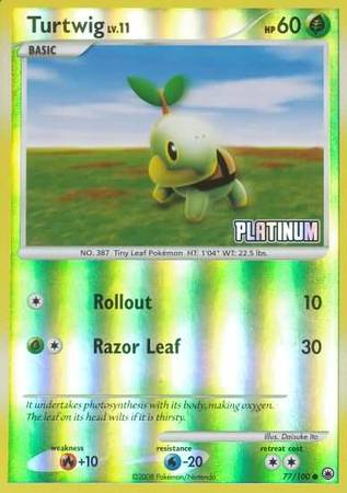 Turtwig (77/100) [Burger King Promos: 2009 Collection] | Cracking-Singles