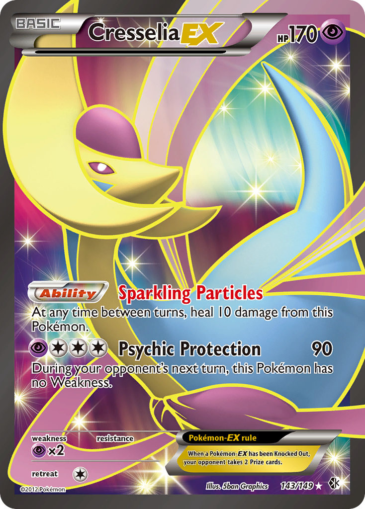 Cresselia EX (143/149) [Black & White: Boundaries Crossed] | Cracking-Singles