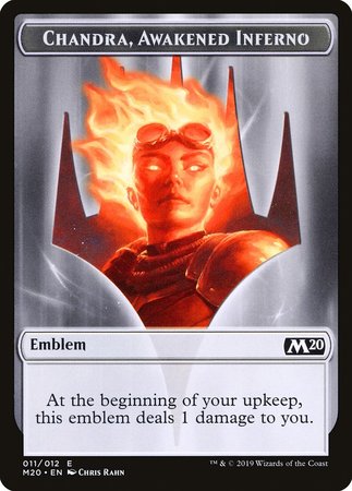 Emblem - Chandra, Awakened Inferno [Core Set 2020 Tokens] | Cracking-Singles