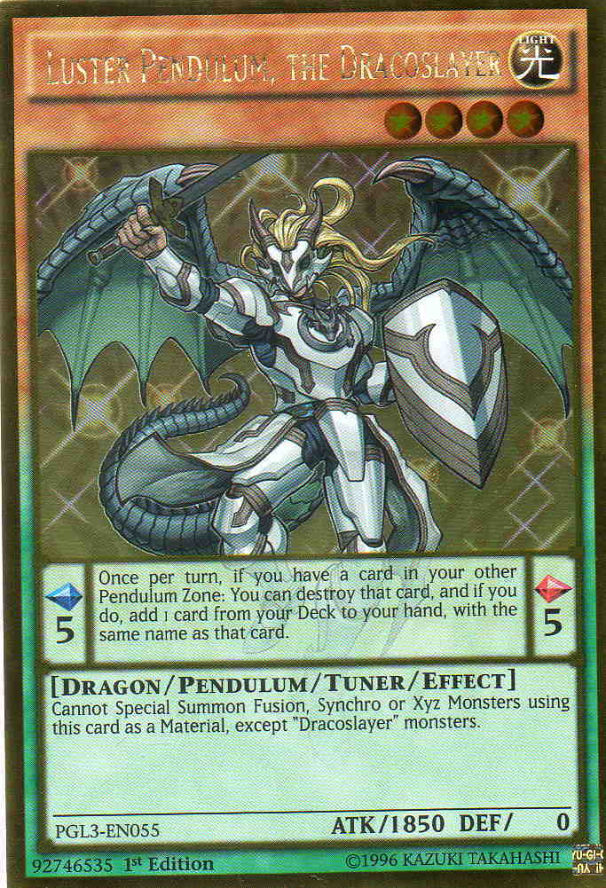 Luster Pendulum, the Dracoslayer [PGL3-EN055] Gold Rare | Cracking-Singles