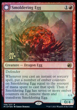 Smoldering Egg // Ashmouth Dragon [Innistrad: Midnight Hunt Prerelease Promos] | Cracking-Singles