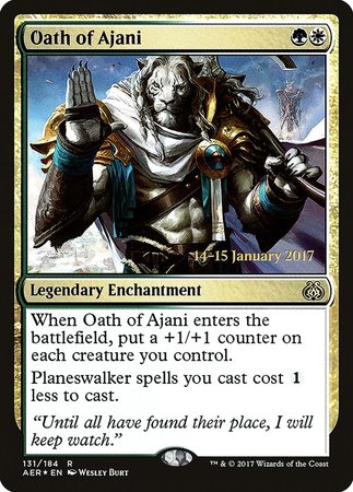 Oath of Ajani [Aether Revolt Prerelease Promos] | Cracking-Singles