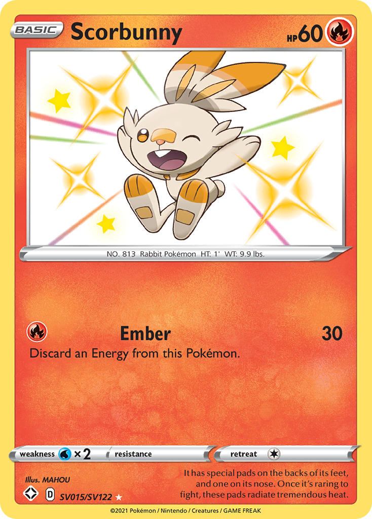 Scorbunny (SV015/SV122) [Sword & Shield: Shining Fates] | Cracking-Singles