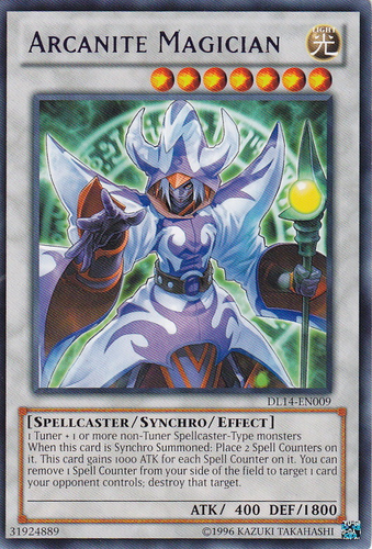 Arcanite Magician (Blue) [DL14-EN009] Rare | Cracking-Singles