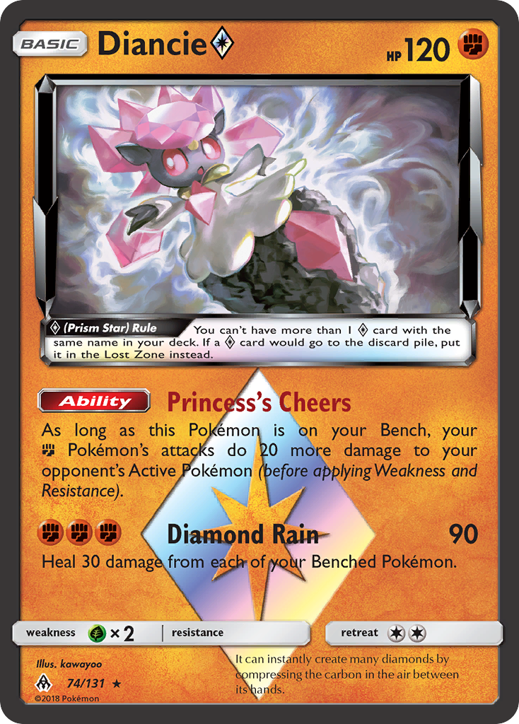 Diancie (74/131) (Prism Star) [Sun & Moon: Forbidden Light] | Cracking-Singles