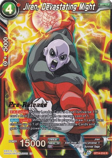 Jiren, Devastating Might (BT14-016) [Cross Spirits Prerelease Promos] | Cracking-Singles