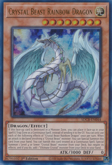 Crystal Beast Rainbow Dragon [SDCB-EN044] Ultra Rare | Cracking-Singles