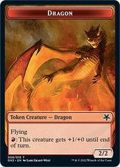 Dragon // Elf Warrior Double-Sided Token [Game Night: Free-for-All Tokens] | Cracking-Singles