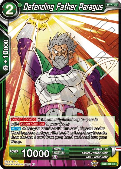 Defending Father Paragus (Reprint) (SD8-04) [Battle Evolution Booster] | Cracking-Singles