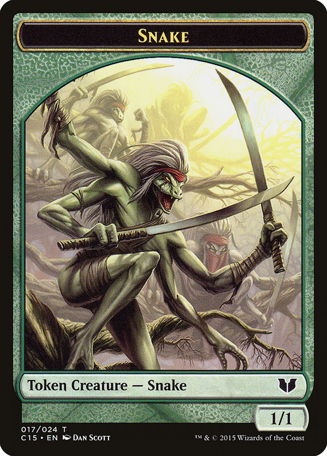 Beast // Snake (017) Double-Sided Token [Commander 2015 Tokens] | Cracking-Singles