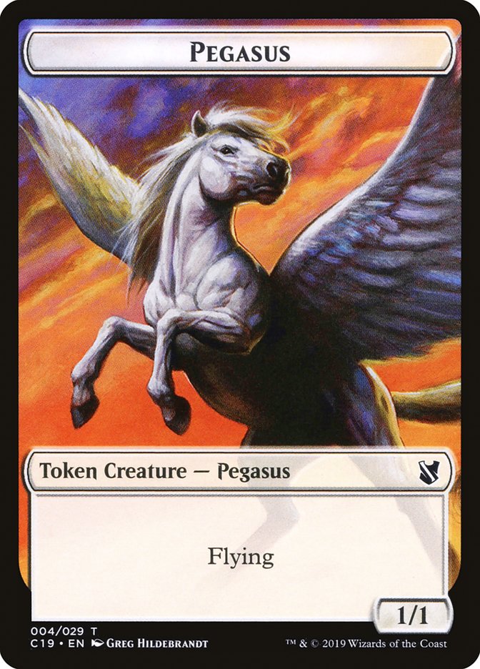 Pegasus // Human [Commander 2019 Tokens] | Cracking-Singles