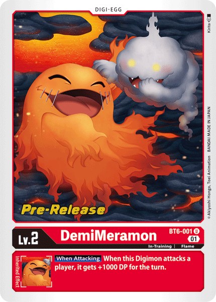 DemiMeramon [BT6-001] [Double Diamond Pre-Release Cards] | Cracking-Singles