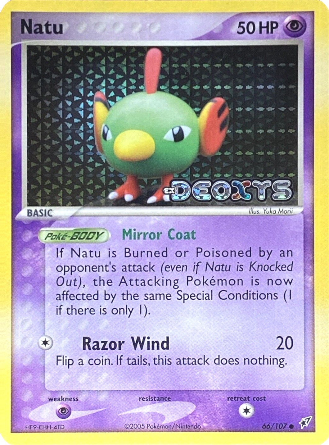 Natu (66/107) (Stamped) [EX: Deoxys] | Cracking-Singles