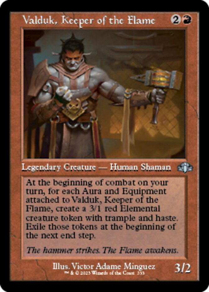 Valduk, Keeper of the Flame (Retro) [Dominaria Remastered] | Cracking-Singles