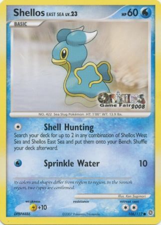 Shellos East Sea (106/132) (Origins Game Fair 2008) [Nintendo: Black Star Promos] | Cracking-Singles