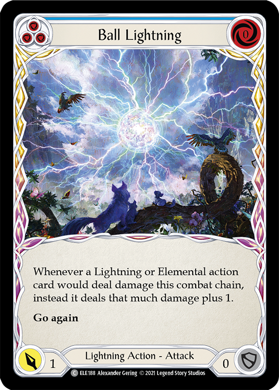 Ball Lightning (Blue) [ELE188] (Tales of Aria)  1st Edition Rainbow Foil | Cracking-Singles